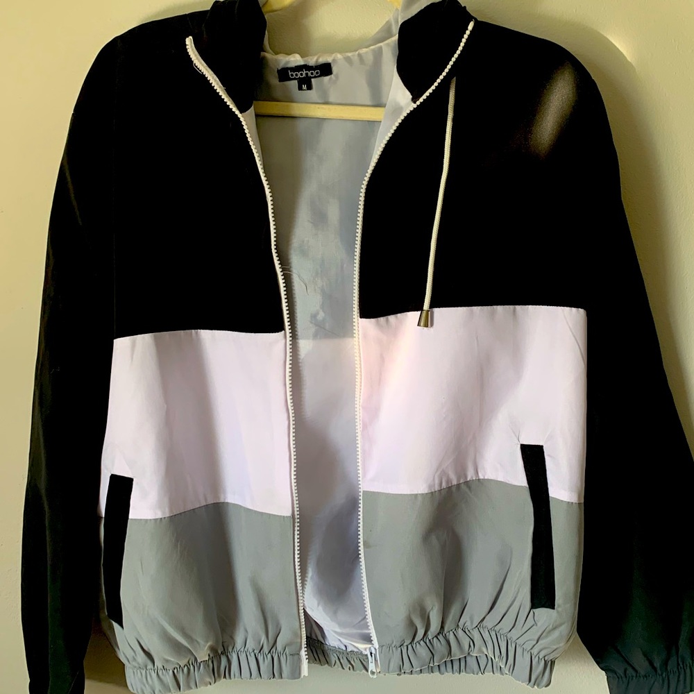 Black and White Rain Jacket/Top